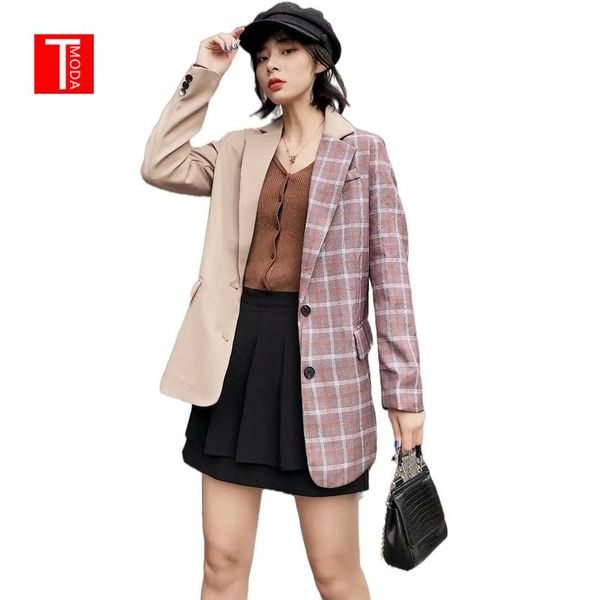 patchwork plaid elegant women blazer oversize chic asymmetry jacket single breasted office lady work coat outwear women's suits & blaze, White;black
patchwork plaid elegant women blazer oversize chic asymmetry jacket single breasted office lady work coat outwear women's suits & blaze, White;black