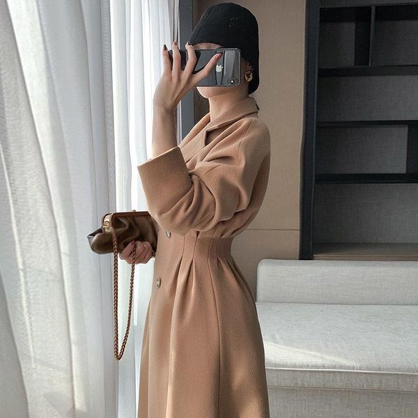 women's wool & blends winter women fashion coat outerwear female long thickening warm woolen overcoat sleeve loose jackets w836, Black
women's wool & blends winter women fashion coat outerwear female long thickening warm woolen overcoat sleeve loose jackets w836, Black