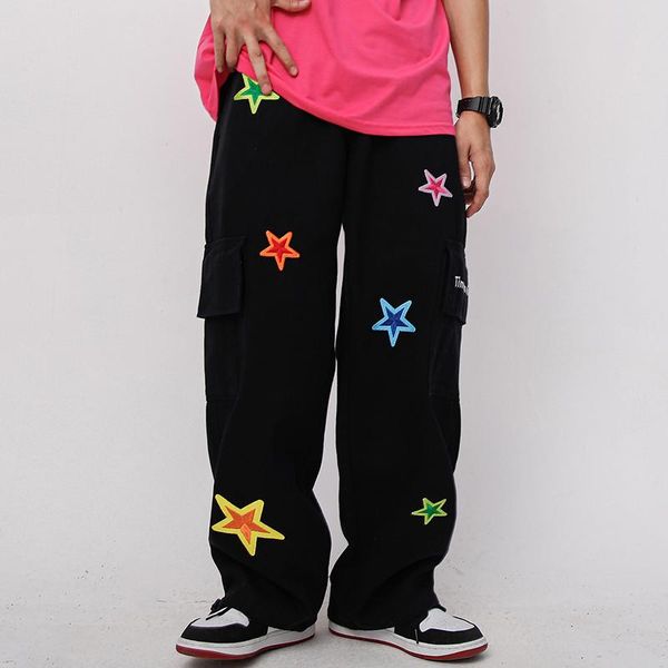 men's pants men star embroidery baggy jogger hip hop cotton 2021 autumn harajuku streetwear sweatpants casual fashion track trousers, Black
men's pants men star embroidery baggy jogger hip hop cotton 2021 autumn harajuku streetwear sweatpants casual fashion track trousers, Black