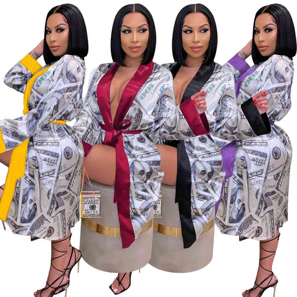 women's pajamas fashion us dollar home nightdress printed lace-up trench coat mid-length nightgown, Black;red
women's pajamas fashion us dollar home nightdress printed lace-up trench coat mid-length nightgown, Black;red