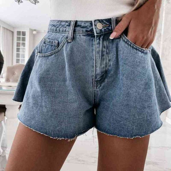 high waist wide leg denim shorts blue multi pockets button jean shorts streetwear short jeans vintage loose casual fashion y220311, White;black
high waist wide leg denim shorts blue multi pockets button jean shorts streetwear short jeans vintage loose casual fashion y220311, White;black