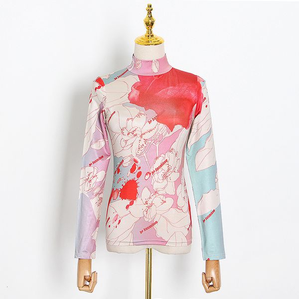women's t-shirt women white patttern print split t-shirt turtleneck long sleeve fashion tide spring autumn brand design clothing k8ai
women's t-shirt women white patttern print split t-shirt turtleneck long sleeve fashion tide spring autumn brand design clothing k8ai
