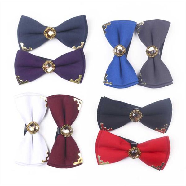 bow ties ricnais fashion solid color cotton metal diamond tie men for business wedding party gift skinny cravats luxurious bowtie, Black;gray
bow ties ricnais fashion solid color cotton metal diamond tie men for business wedding party gift skinny cravats luxurious bowtie, Black;gray