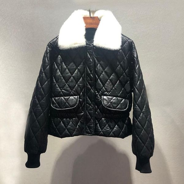 women's leather & faux shzq down jacket 2021 genuine sheepskin with real collar natural windbreaker clothing, Black
women's leather & faux shzq down jacket 2021 genuine sheepskin with real collar natural windbreaker clothing, Black