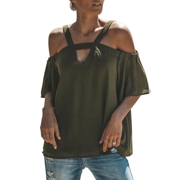 women summer off shoulder irregular v-neck blouse lady girls elastic half sleeve backless sun-loose chiffon beach women's blouses & shi, White
women summer off shoulder irregular v-neck blouse lady girls elastic half sleeve backless sun-loose chiffon beach women's blouses & shi, White