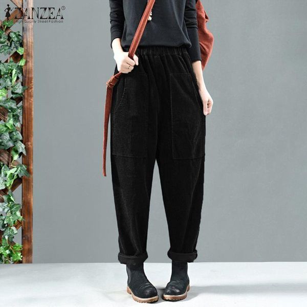 women's pants & capris spring elastic waist long trousers vintage corduroy women casual solid loose harem female turnip pantalon, Black;white
women's pants & capris spring elastic waist long trousers vintage corduroy women casual solid loose harem female turnip pantalon, Black;white