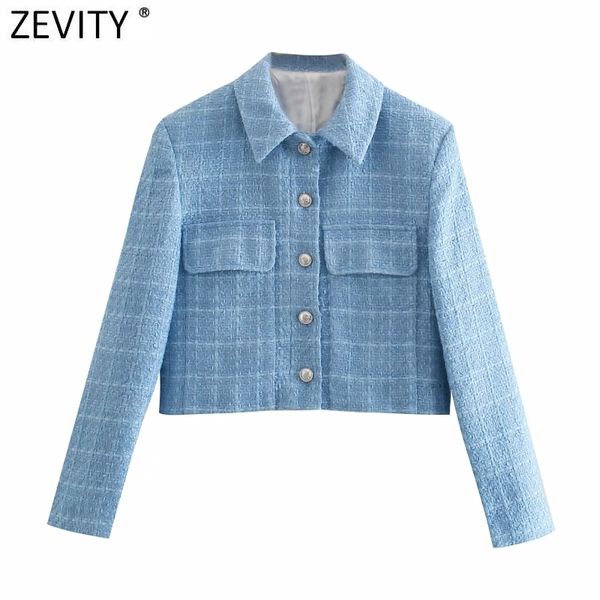 zevity women england style pockets patch short tweed woolen blazer coat vintage female long sleeve outerwear chic ct664 210419, White;black
zevity women england style pockets patch short tweed woolen blazer coat vintage female long sleeve outerwear chic ct664 210419, White;black