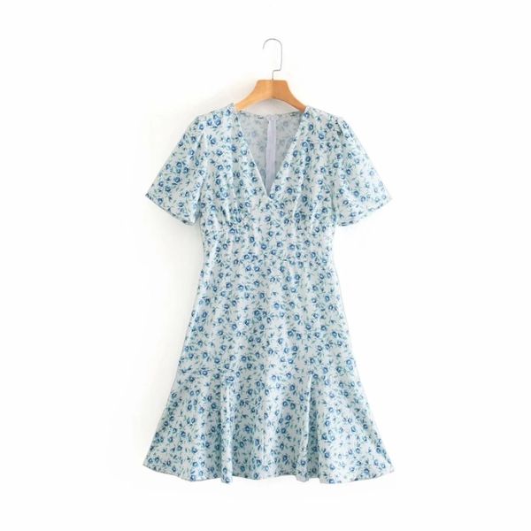 summer women flower print v neck short sleeve mini dress female clothes casual lady loose vestido d7718 210430, Black;gray
summer women flower print v neck short sleeve mini dress female clothes casual lady loose vestido d7718 210430, Black;gray