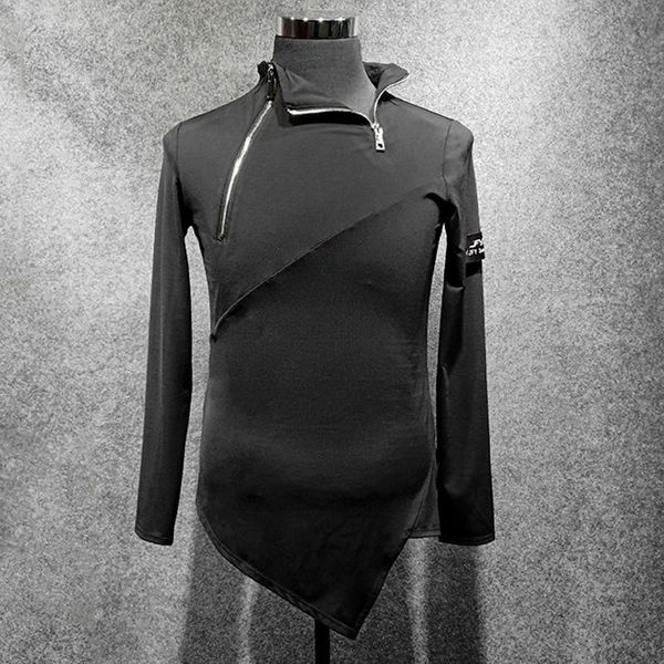 latin dance men's zipper collar modern practice clothes autumn performance black ballroom shirt for competition vdb1116 stage wear, Black;red
latin dance men's zipper collar modern practice clothes autumn performance black ballroom shirt for competition vdb1116 stage wear, Black;red
