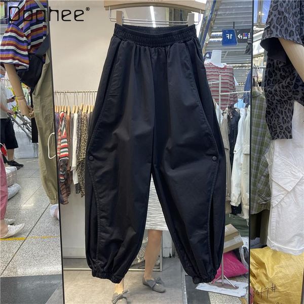 women's pants & capris 2021 summer black 3d cutting ankle banded elastic waist bloomers cotton baggy women hip hop trousers, Black;white
women's pants & capris 2021 summer black 3d cutting ankle banded elastic waist bloomers cotton baggy women hip hop trousers, Black;white