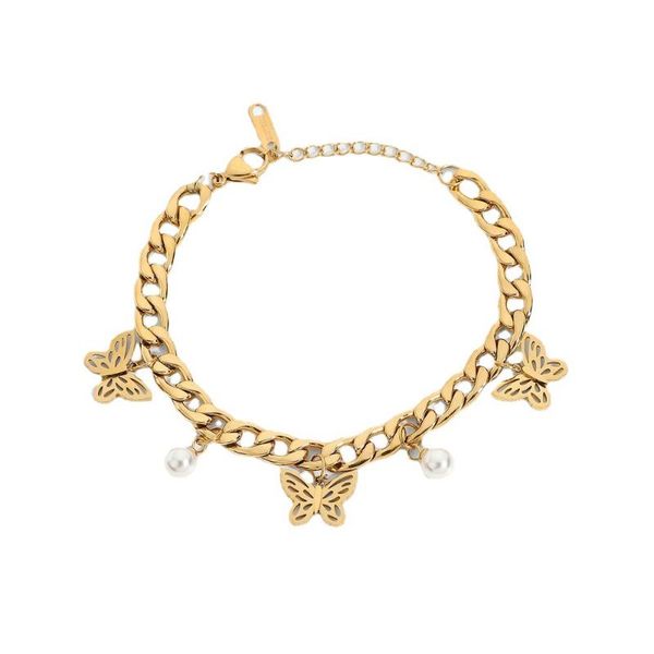 link, chain miami cuban short fat bracelet stainless steel metal butterfly pearl fashion personality fine jewelry for woman, Black
link, chain miami cuban short fat bracelet stainless steel metal butterfly pearl fashion personality fine jewelry for woman, Black