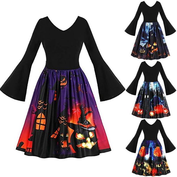 casual dresses fashion halloween women long sleeve plus size vintage pumpkins evening vestidos prom costume swing dress lth1, Black;gray
casual dresses fashion halloween women long sleeve plus size vintage pumpkins evening vestidos prom costume swing dress lth1, Black;gray
