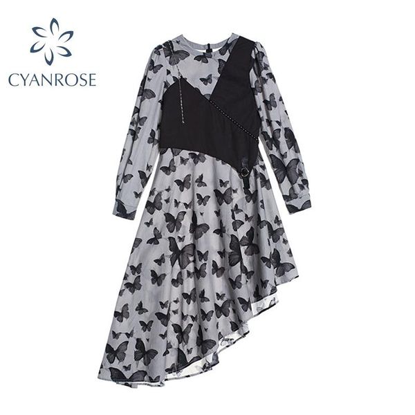casual dresses elegant irregular women dress butterfly print autumn casua long sleeve woman o-neck a-line lady vintage party vestidos, Black;gray
casual dresses elegant irregular women dress butterfly print autumn casua long sleeve woman o-neck a-line lady vintage party vestidos, Black;gray