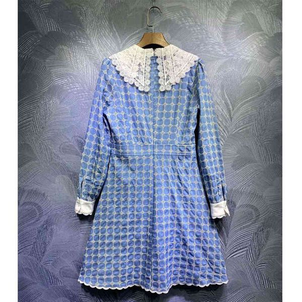 dress seqinyy blue 2021 summer fashion design feminine embroidered flowers plaid white lace mini clue high quality, Black;gray
dress seqinyy blue 2021 summer fashion design feminine embroidered flowers plaid white lace mini clue high quality, Black;gray