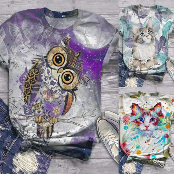 women's t-shirt animal 3d digital printing round neck casual short sleeve f6n546 0g96, White
women's t-shirt animal 3d digital printing round neck casual short sleeve f6n546 0g96, White