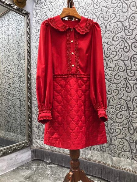 casual dresses 2021 autumn winter dress women turn-down collar pleated ruffle patchwork long sleeve grey red wool blend, Black;gray
casual dresses 2021 autumn winter dress women turn-down collar pleated ruffle patchwork long sleeve grey red wool blend, Black;gray