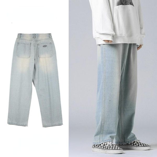 men's jeans retro for men autumn vintage water wash distressed casual straight denim pants male personality fashion streetwear, Blue
men's jeans retro for men autumn vintage water wash distressed casual straight denim pants male personality fashion streetwear, Blue