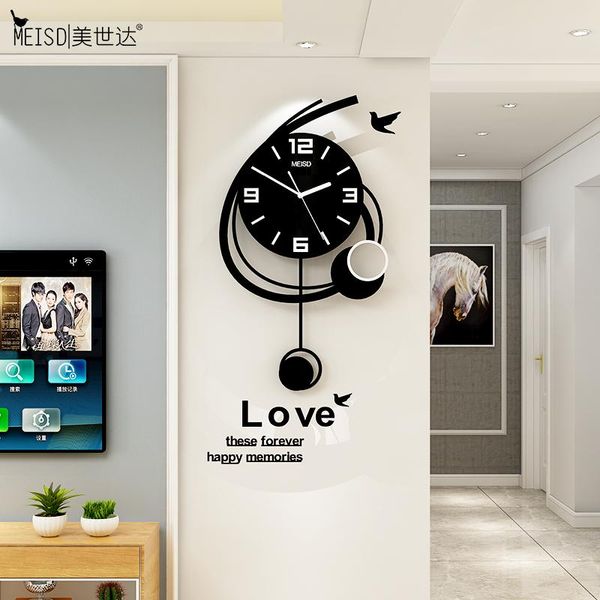 wall clocks watch black large pendulum home quartz silent living room decor horloge acrylic stickers
wall clocks watch black large pendulum home quartz silent living room decor horloge acrylic stickers
