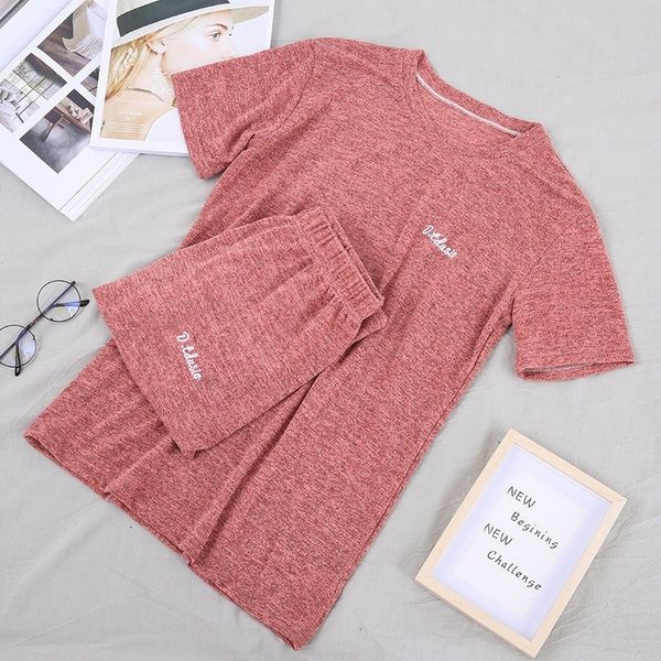 women's sleepwear casual loose pajamas set women soft pyjama short sleeve long pant 2piece/set fashion femme summer homewear v1x8, Black;red
women's sleepwear casual loose pajamas set women soft pyjama short sleeve long pant 2piece/set fashion femme summer homewear v1x8, Black;red