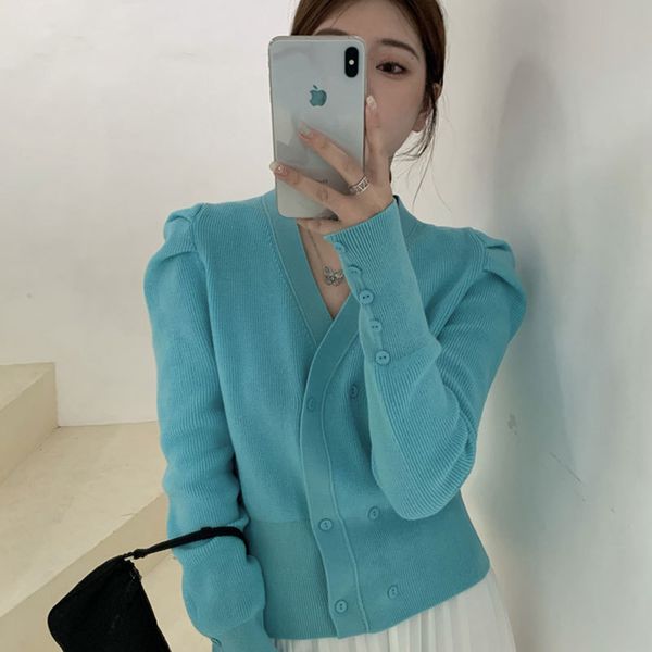 jxmyy puff sleeve short v-neck sweater new women's autumn and winter bottoming shirt long-sleeved slim knit cardigan 210412, White;black
jxmyy puff sleeve short v-neck sweater new women's autumn and winter bottoming shirt long-sleeved slim knit cardigan 210412, White;black