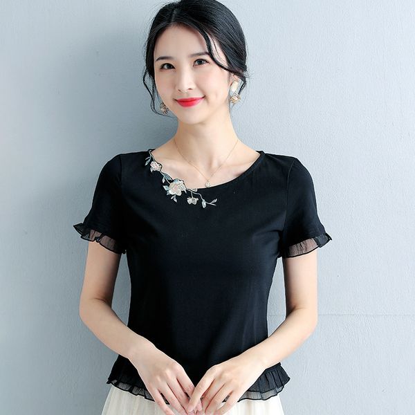 t-shirt 2020 new summer high waist fashion blouse women's short t-shirt cotton slim half sleeve top, White
t-shirt 2020 new summer high waist fashion blouse women's short t-shirt cotton slim half sleeve top, White