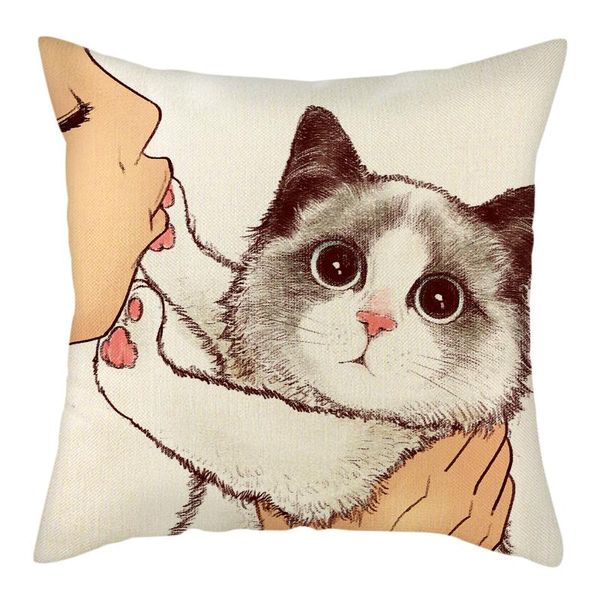 cushion/decorative pillow funny love kiss cute cat pillows cases for sofa home car cushion cover covers decor cartoon linen pillowcase 45x45
cushion/decorative pillow funny love kiss cute cat pillows cases for sofa home car cushion cover covers decor cartoon linen pillowcase 45x45