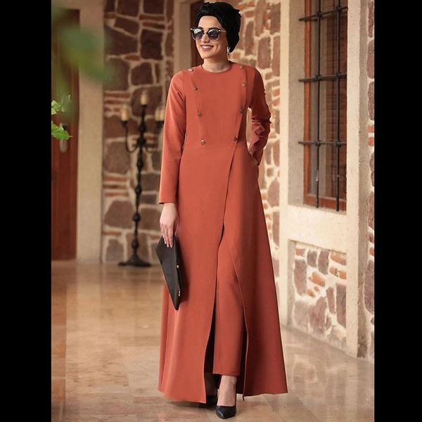 casual dresses women muslim fashion 2 piece set dress plus size abaya solid spring fall button office lady maxi lugentolo, Black;gray
casual dresses women muslim fashion 2 piece set dress plus size abaya solid spring fall button office lady maxi lugentolo, Black;gray