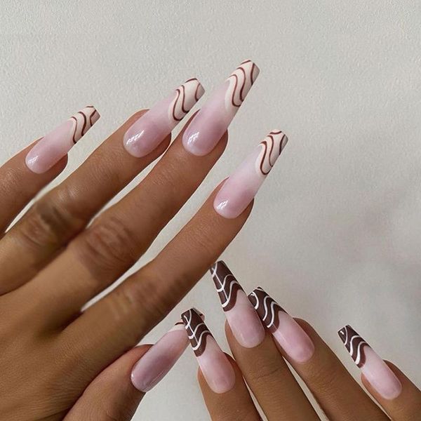 false nails 24pcs 2-color ripple nail patch glue type removable long paragraph fashion manicure save time, Red;gold
false nails 24pcs 2-color ripple nail patch glue type removable long paragraph fashion manicure save time, Red;gold