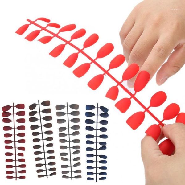 24pcs pure color false nail tips manicure decoration artificial art tip tips1, Red;gold
24pcs pure color false nail tips manicure decoration artificial art tip tips1, Red;gold