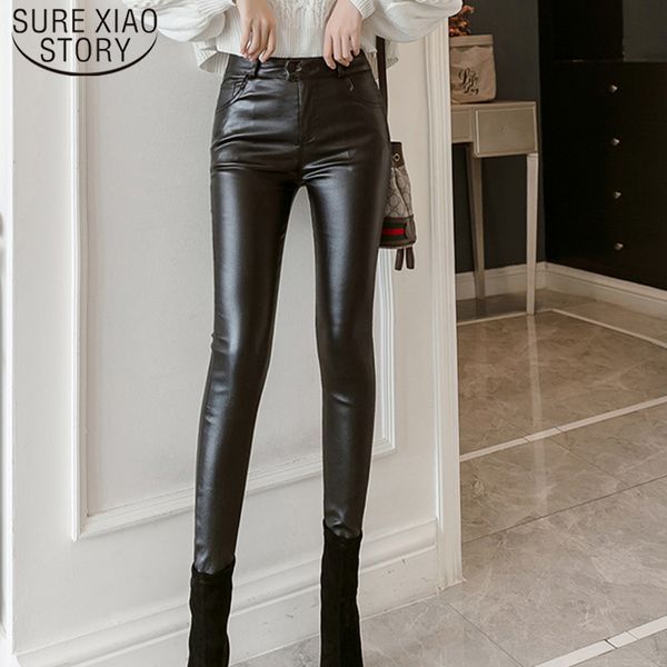 autumn winter elastic stretch skinny high waist cool leather women plus size solid red pencil pants 7163 50 210417, Black;white
autumn winter elastic stretch skinny high waist cool leather women plus size solid red pencil pants 7163 50 210417, Black;white