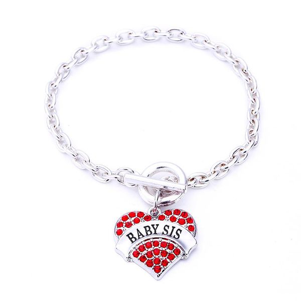 selling rhodium plated with sparkling crystals baby sis heart charm bracelet link chain link,, Black
selling rhodium plated with sparkling crystals baby sis heart charm bracelet link chain link,, Black