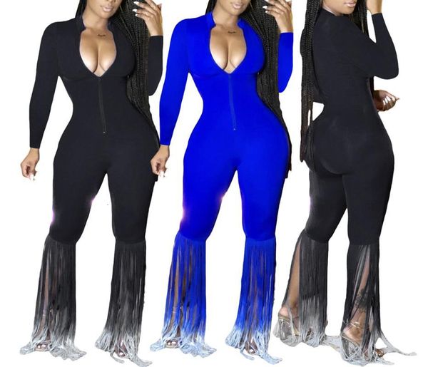 dresses spring and autumn casual women jumpsuit long o-sleeve zippers high elasticity bodysuit pure color tassels outdoor wear women's, Black;gray
dresses spring and autumn casual women jumpsuit long o-sleeve zippers high elasticity bodysuit pure color tassels outdoor wear women's, Black;gray