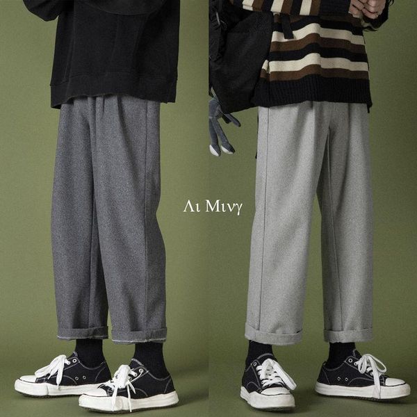 winter thick woolen pants men's fashion solid color casual wide-leg men streetwear loose straight trousers mens m-3xl, Black
winter thick woolen pants men's fashion solid color casual wide-leg men streetwear loose straight trousers mens m-3xl, Black