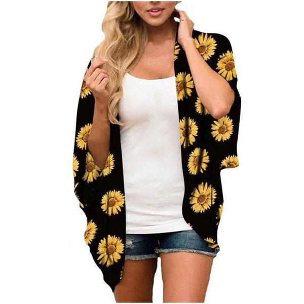 women's blouses & shirts fashion womens middle sleeve daisy print chiffon cardigan loose beach bikini cover up outfits summer sun prot, White
women's blouses & shirts fashion womens middle sleeve daisy print chiffon cardigan loose beach bikini cover up outfits summer sun prot, White