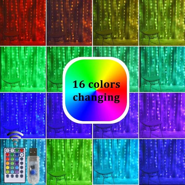 strings 16 colors christmas led string lights usb remote control outdoor festoon garland for window year holiday decoration
strings 16 colors christmas led string lights usb remote control outdoor festoon garland for window year holiday decoration