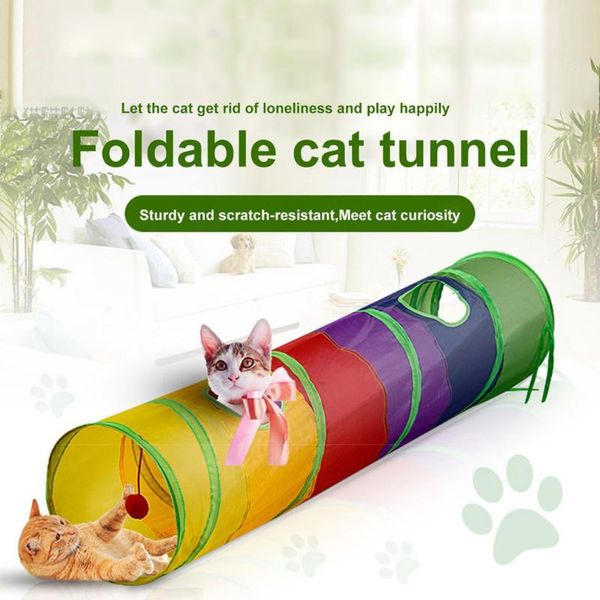 cat toys foldable channel folding rolling puzzle rainbow toy 2 holes tunnel interactive play ball pet products
cat toys foldable channel folding rolling puzzle rainbow toy 2 holes tunnel interactive play ball pet products