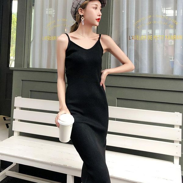 casual dresses 2021 women's knitted spaghetti strap solid midi bodycon dress, Black;gray
casual dresses 2021 women's knitted spaghetti strap solid midi bodycon dress, Black;gray