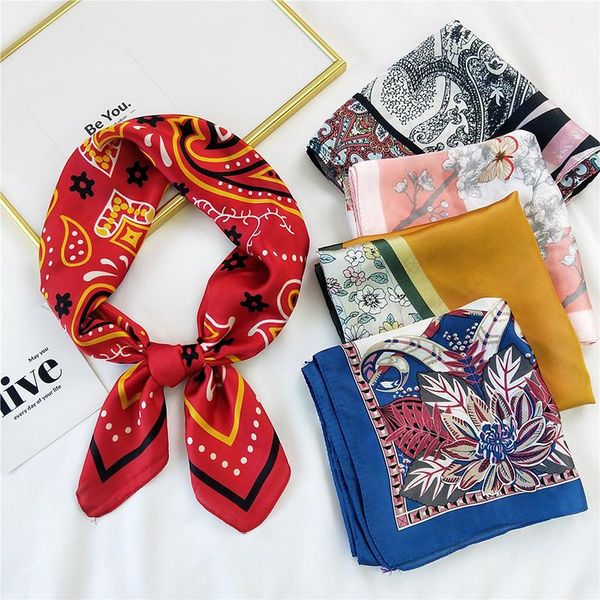 scarves silk scarf women square hair all-match elegant floral print satin neck female hijabs shawls and wraps, Blue;gray
scarves silk scarf women square hair all-match elegant floral print satin neck female hijabs shawls and wraps, Blue;gray