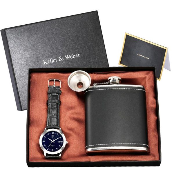 wristwatches quartz men's wristwatch travel outdoor hip flask container with funnel unique housewarming gift sets, Slivery;brown
wristwatches quartz men's wristwatch travel outdoor hip flask container with funnel unique housewarming gift sets, Slivery;brown