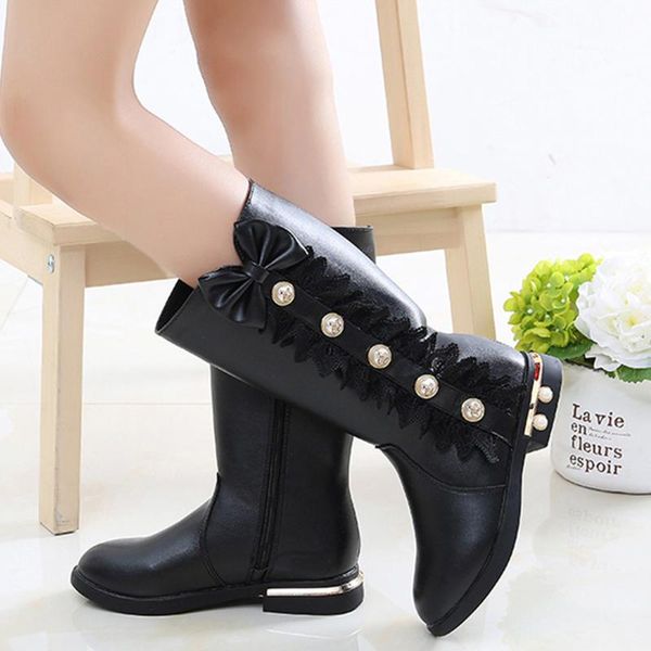 boots kids baby girls princess shoes winter fashion bowkont lace knee children snow pu leather, Black;grey
boots kids baby girls princess shoes winter fashion bowkont lace knee children snow pu leather, Black;grey