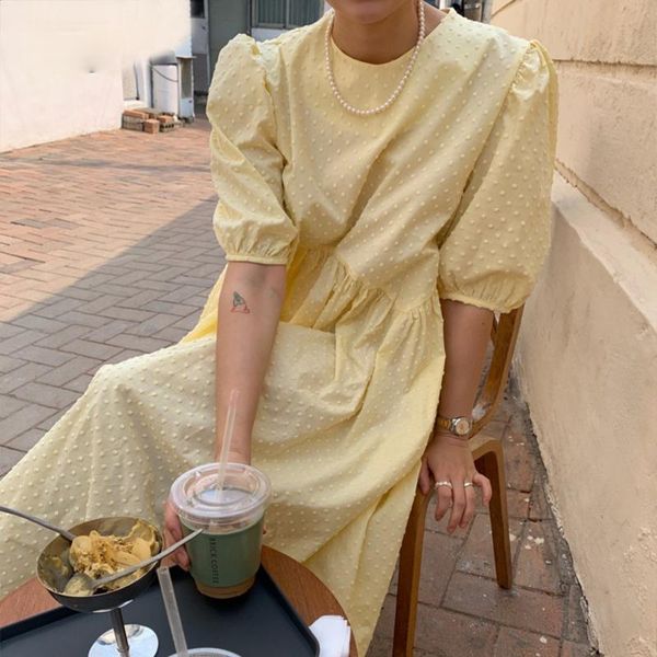 party dresses women long dress 2021 summer casual o-neck puff-sleeve oversize dots elegant female sweety loose ladies vestidos femme, White;black
party dresses women long dress 2021 summer casual o-neck puff-sleeve oversize dots elegant female sweety loose ladies vestidos femme, White;black