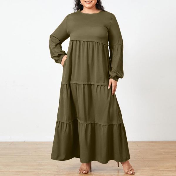 plus size dresses solid holiday robe female party vestido elegant long sleeve o neck sundress women vintage pleated ruffle kaftan, Black
plus size dresses solid holiday robe female party vestido elegant long sleeve o neck sundress women vintage pleated ruffle kaftan, Black
