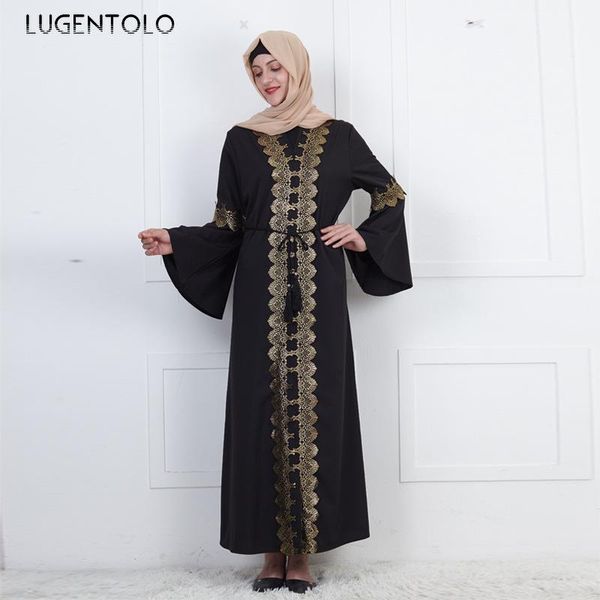 casual dresses lugentolo women vintage dress embroidered loose fashion muslim bell sleeve black cardigan big swing abaya lady maxi, Black;gray
casual dresses lugentolo women vintage dress embroidered loose fashion muslim bell sleeve black cardigan big swing abaya lady maxi, Black;gray