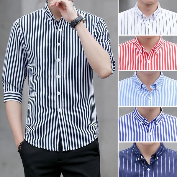 men's casual shirts qiwn summer shirt seven-point sleeve striped korean version of the slim business youth, White;black
men's casual shirts qiwn summer shirt seven-point sleeve striped korean version of the slim business youth, White;black