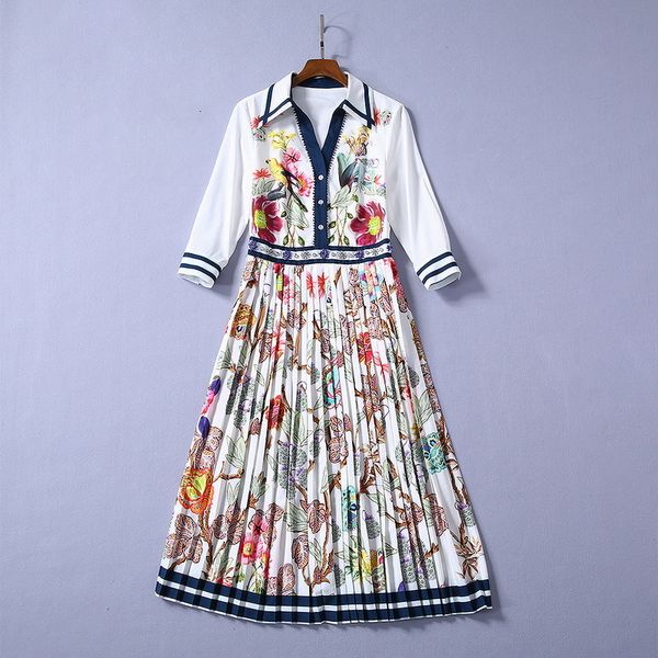 casual dresses new european and american women's dresses for spring seven - cent sleeve lapels printing nail bead fashion pleated dress, Black;gray
casual dresses new european and american women's dresses for spring seven - cent sleeve lapels printing nail bead fashion pleated dress, Black;gray