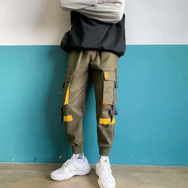 men's pants side pockets cargo harem 2021 hip hop casual male tatical joggers trousers fashion streetwear, Black
men's pants side pockets cargo harem 2021 hip hop casual male tatical joggers trousers fashion streetwear, Black