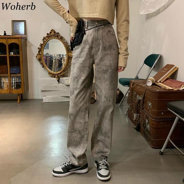 woherb harajuku streetwear women tie dye jeans pants causal high waist printed long trousers 2021 korean modis denim women's & capris, Black;white
woherb harajuku streetwear women tie dye jeans pants causal high waist printed long trousers 2021 korean modis denim women's & capris, Black;white