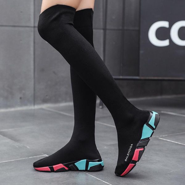 boots spring and autumn style single shoes flying woven stretch long women over the knee thin were, Black
boots spring and autumn style single shoes flying woven stretch long women over the knee thin were, Black