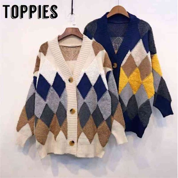vintage argyle sweater women cardigans autumn winter knitting jacket coat single breasted v neck sweaters 210421, White
vintage argyle sweater women cardigans autumn winter knitting jacket coat single breasted v neck sweaters 210421, White
