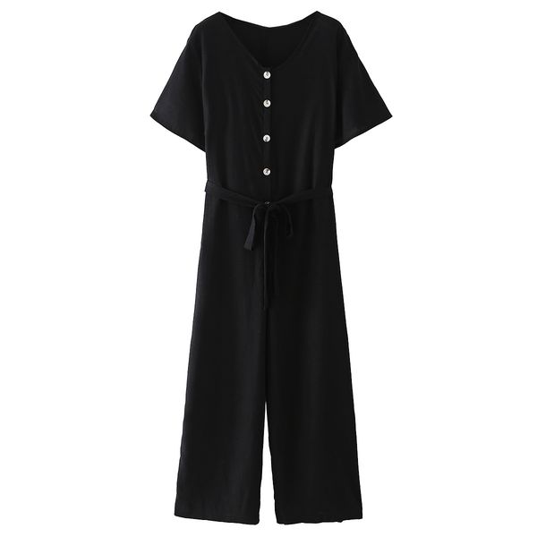 summer women jumpsuit sashes o-neck short sleeve jumpsuits chic lady fashion casual clothes 210517, Black;white
summer women jumpsuit sashes o-neck short sleeve jumpsuits chic lady fashion casual clothes 210517, Black;white